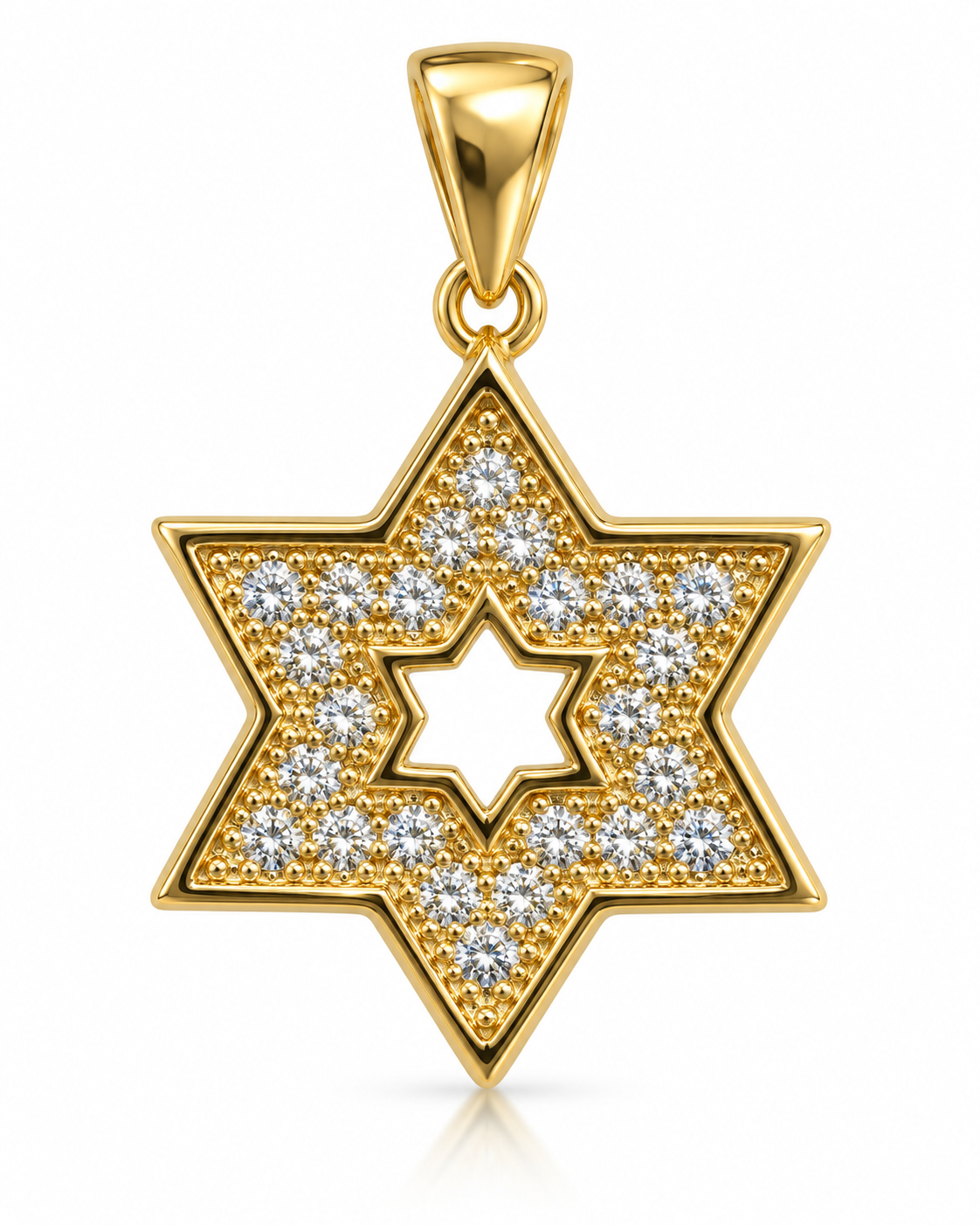 Pavé Star of David Cutout Pendant