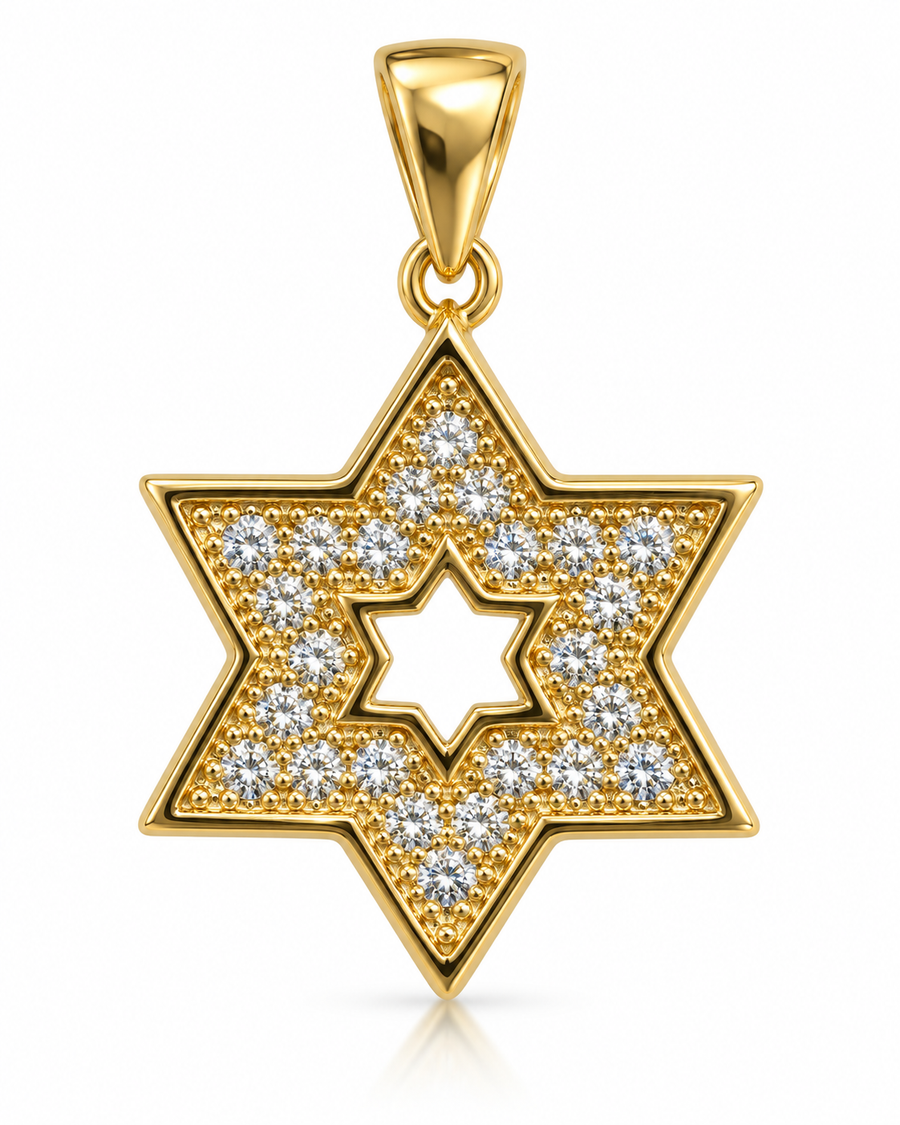 Pavé Star of David Cutout Pendant