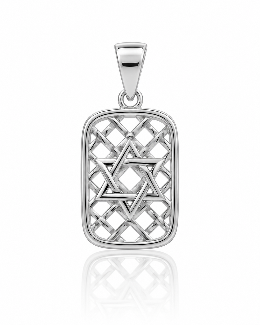 Lattice Star of David Pendant