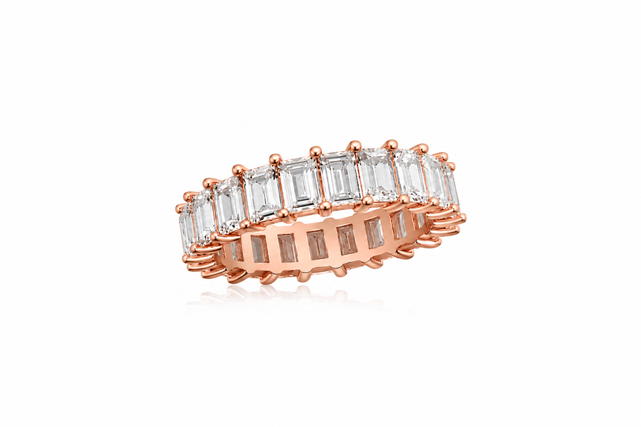 Emerald Cut Eternity Band