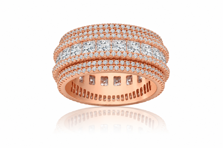 Baguette & Pavé Eternity Band