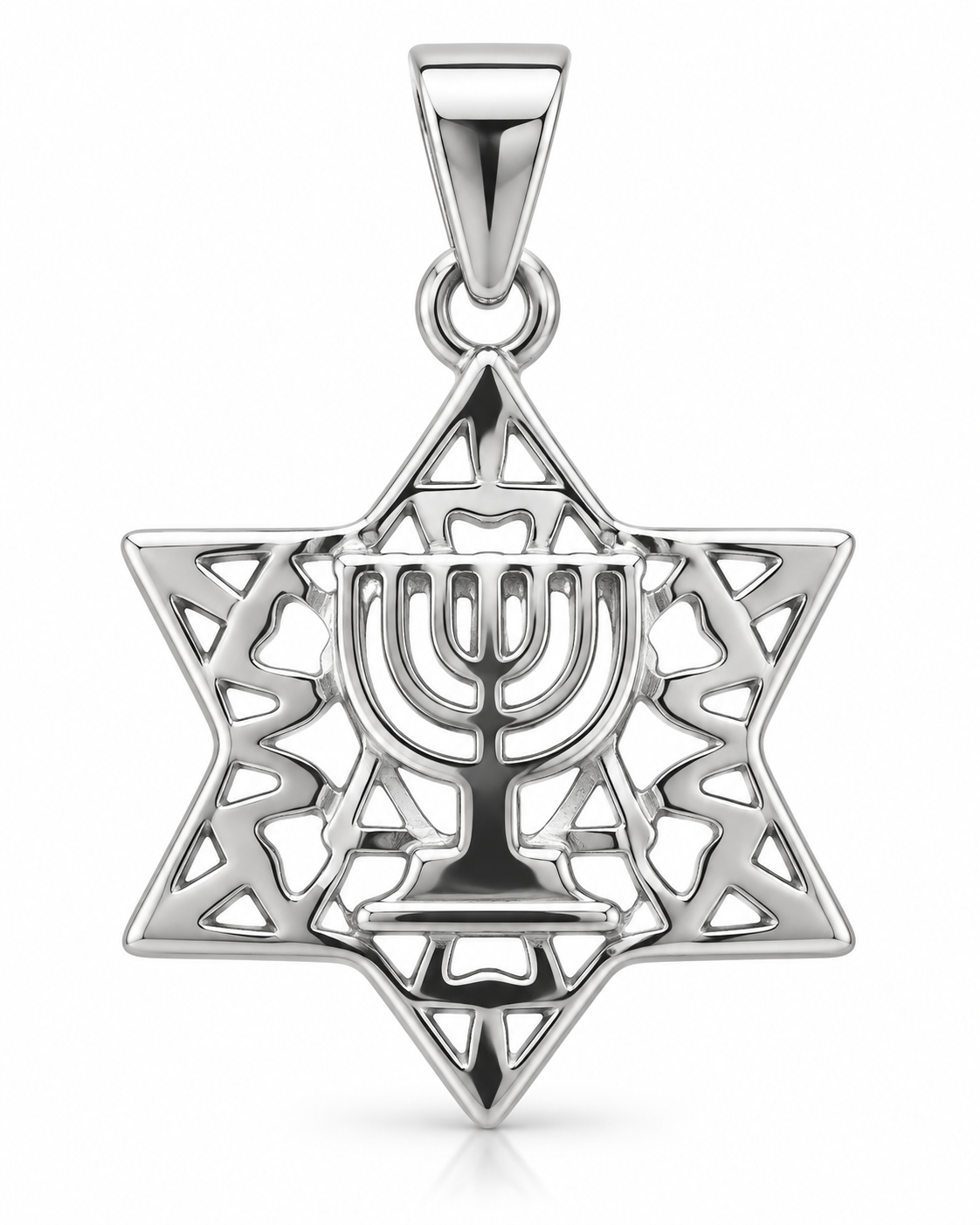 Menorah Star of David Pendant