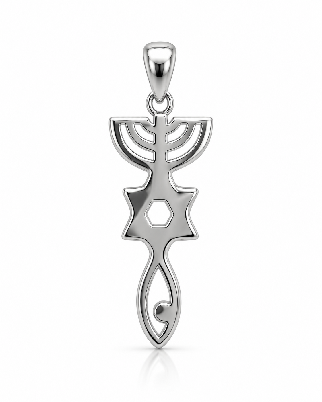 Menorah & Star of David Pendant