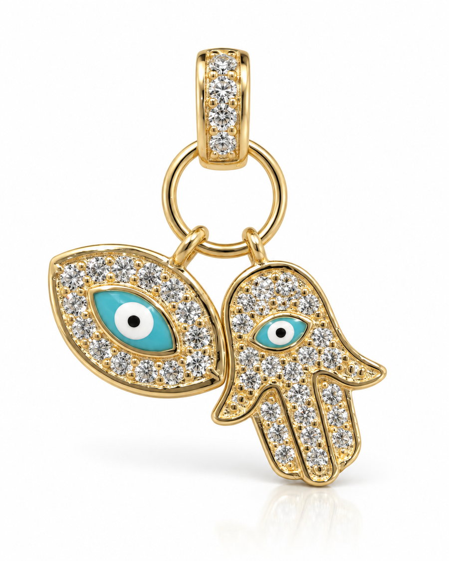 Evil Eye & Hamsa Charm Pendant