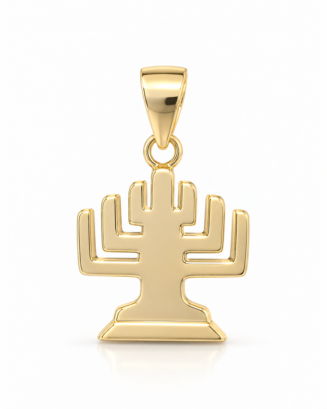 Gold Menorah Pendant
