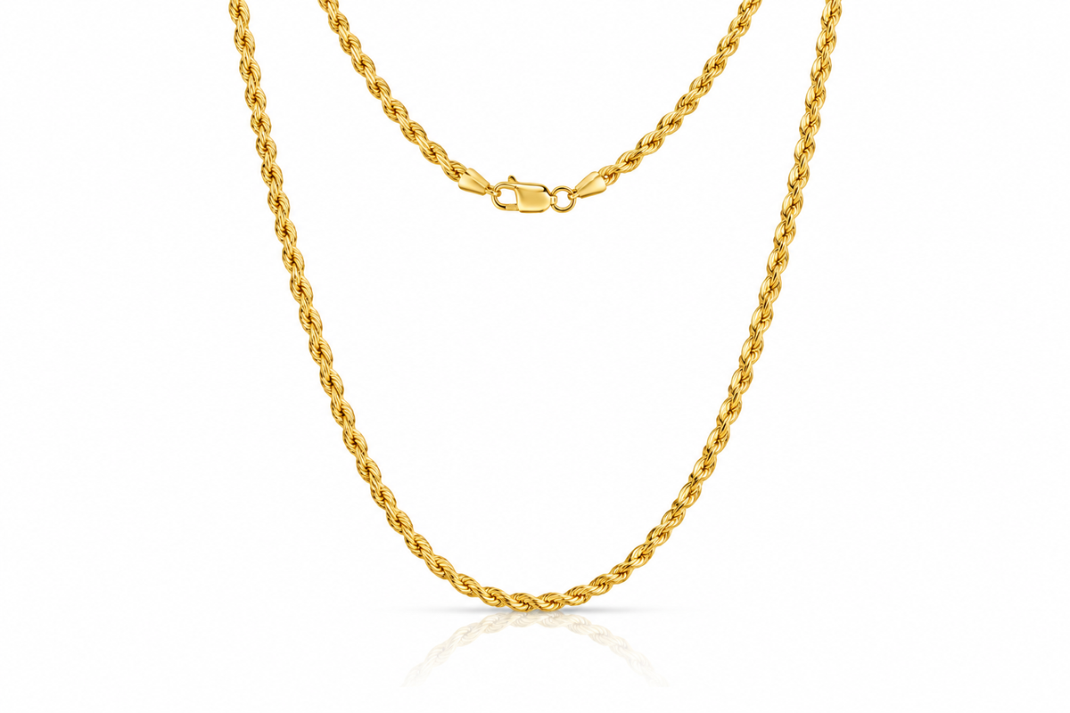 Diamond-Cut Rope Chain