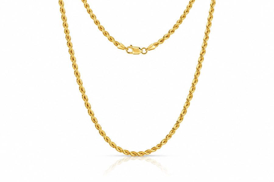 Diamond-Cut Rope Chain