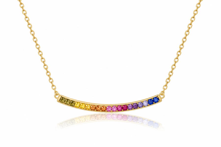 Rainbow Bar Necklace