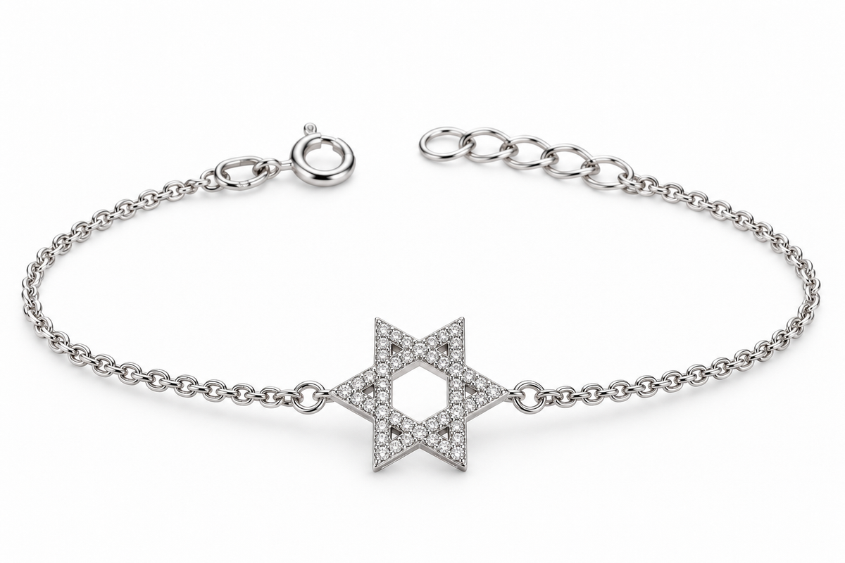 Sparkling Star of David Bracelet