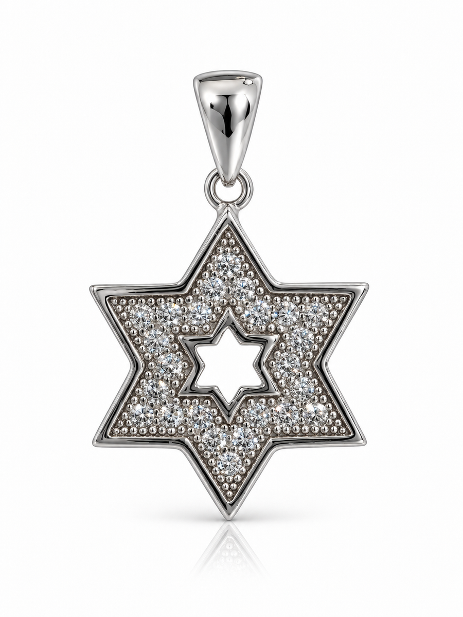 Pavé Star of David Cutout Pendant