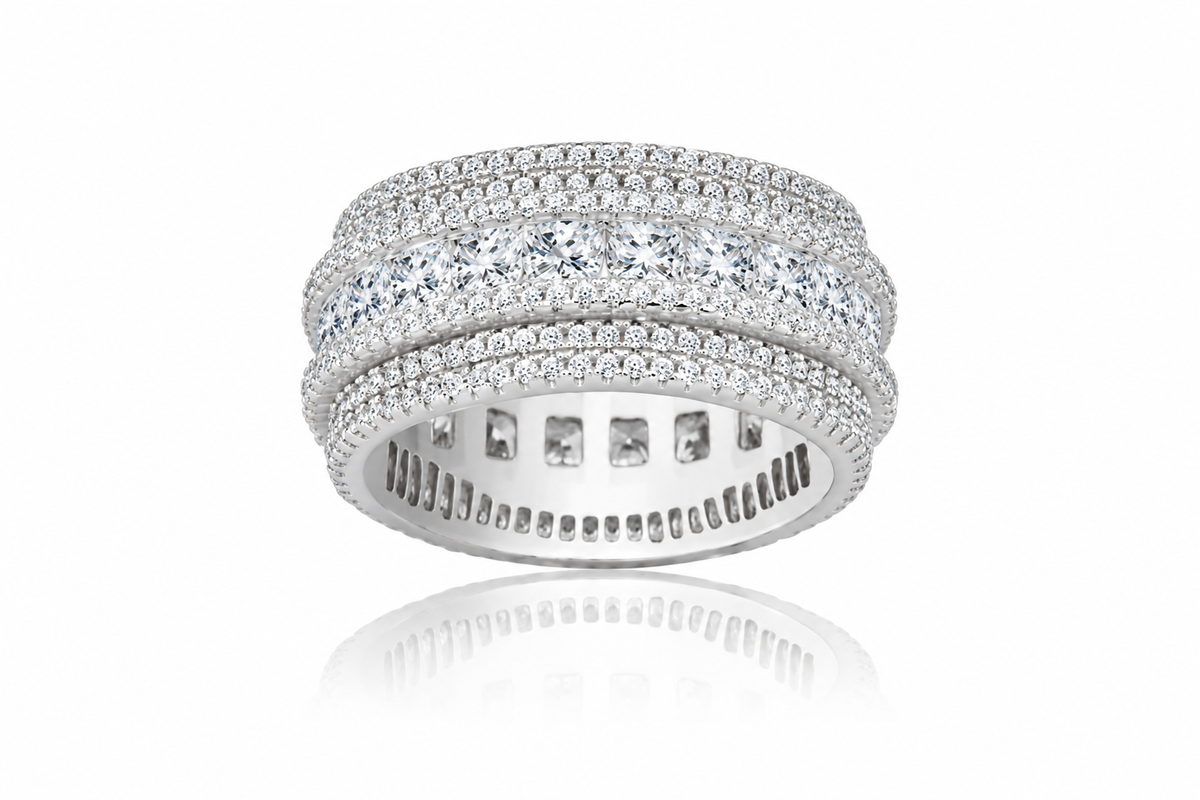 Baguette & Pavé Eternity Band