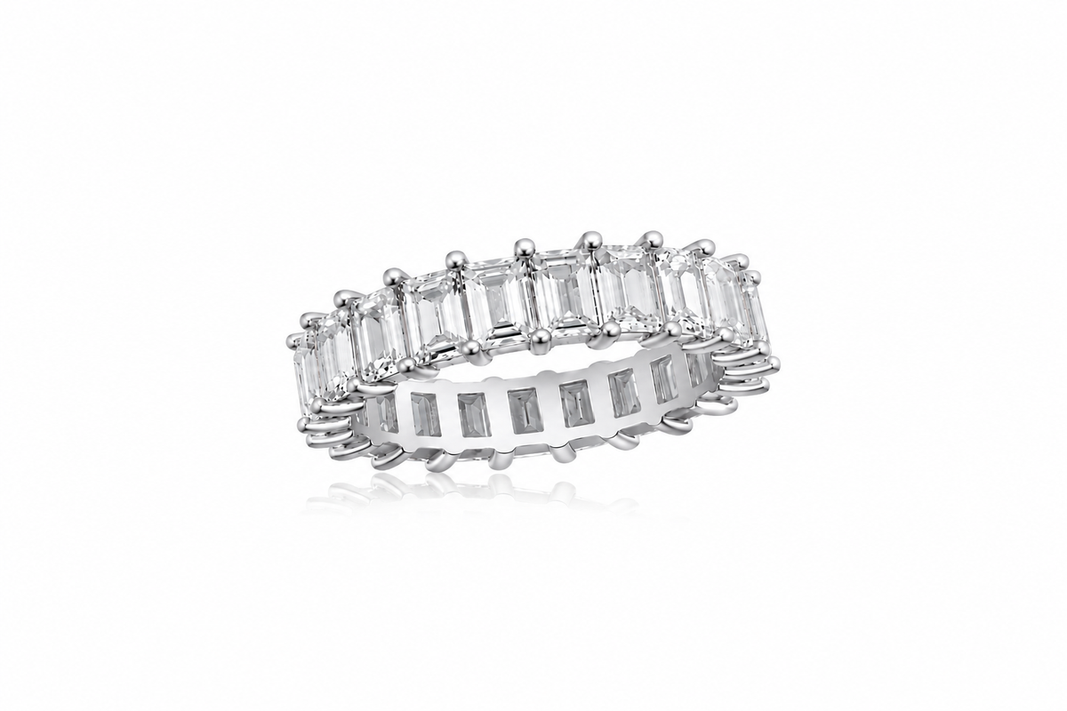 Emerald Cut Eternity Band