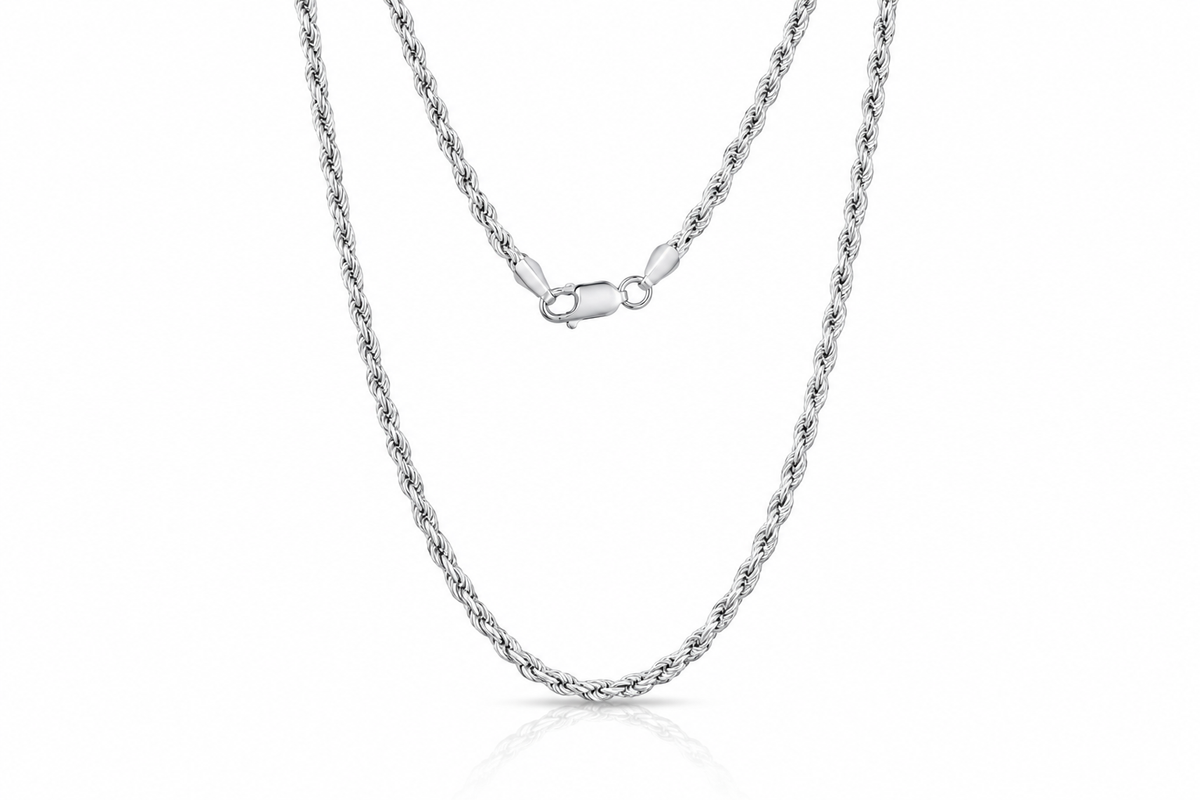 Diamond-Cut Rope Chain