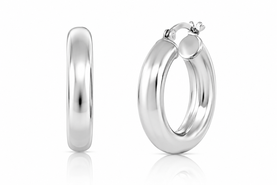 High-Polish Hoop Earrings