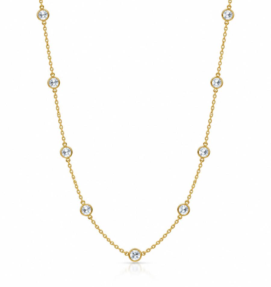 CZ Station Necklace